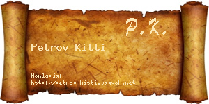 Petrov Kitti névjegykártya